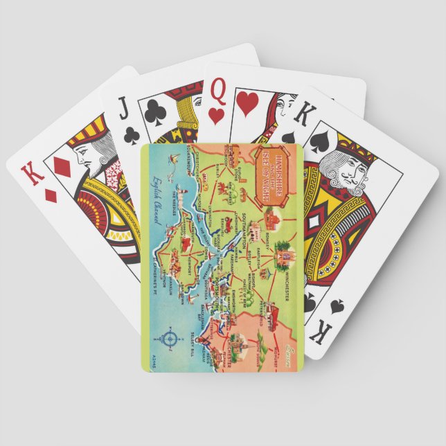 Hampshire & Isle of Wight Map Playing Cards (Back)