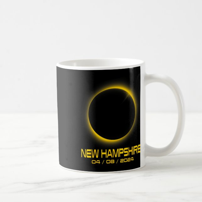Hampshire Nh Total Solar Eclipse 2024  Coffee Mug (Right)