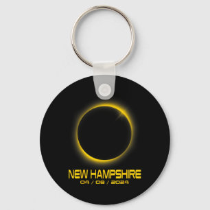 Hampshire Nh Total Solar Eclipse 2024 Key Ring