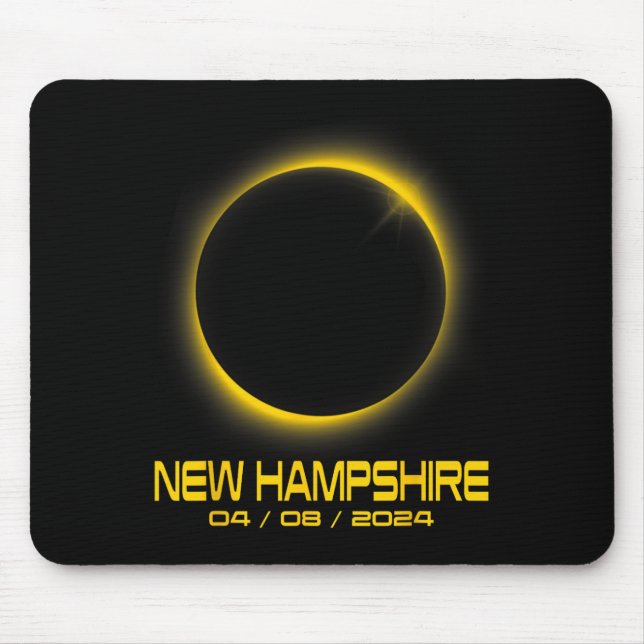 Hampshire Nh Total Solar Eclipse 2024  Mouse Mat (Front)