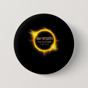 Hampshire Total Solar Eclipse America April 04.08. 6 Cm Round Badge