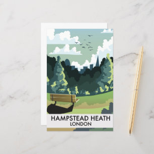 Hampstead Heath London travel poster.