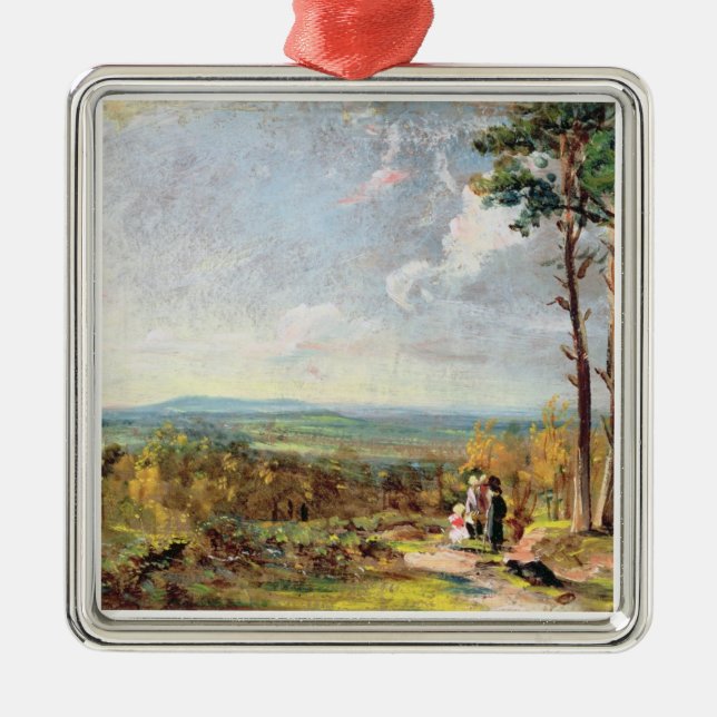 Hampstead Heath Looking Towards Harrow, 1821 (oil Metal Tree Decoration (Front)