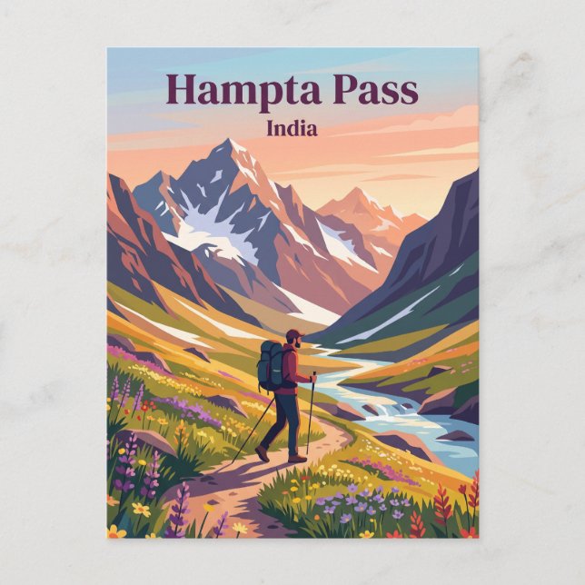 Hampta Pass India Postcard (Front)
