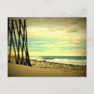 Hampton Beach Fence Postcard