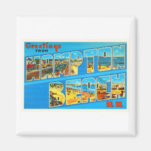 Hampton Beach New Hampshire NH Old Travel Souvenir Magnet