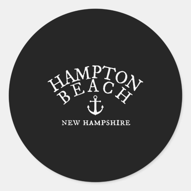 Hampton Beach Nh , Sea Town New Hampshire Shirt  Classic Round Sticker (Front)