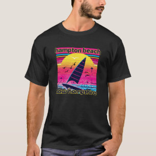 Hampton Beach Retro 80s Style Souvenir Beach T-Shirt