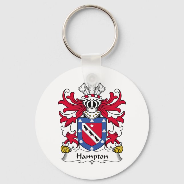 Hampton Family Crest Key Ring (Front)