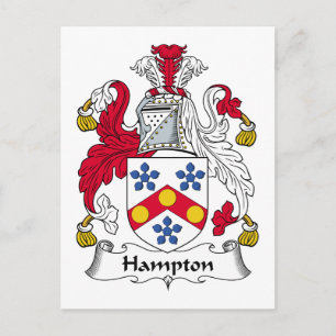 Hampton Family Crest Postcard