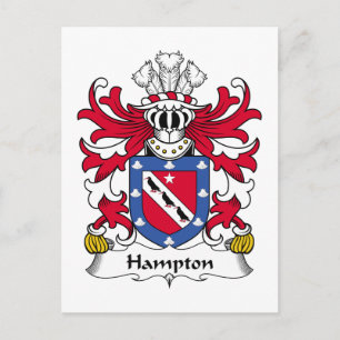 Hampton Family Crest Postcard