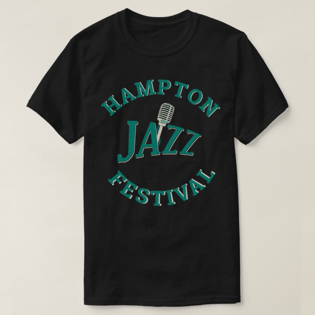 Hampton Jazz Festival Music Lover Microphone Gift  T-Shirt (Design Front)