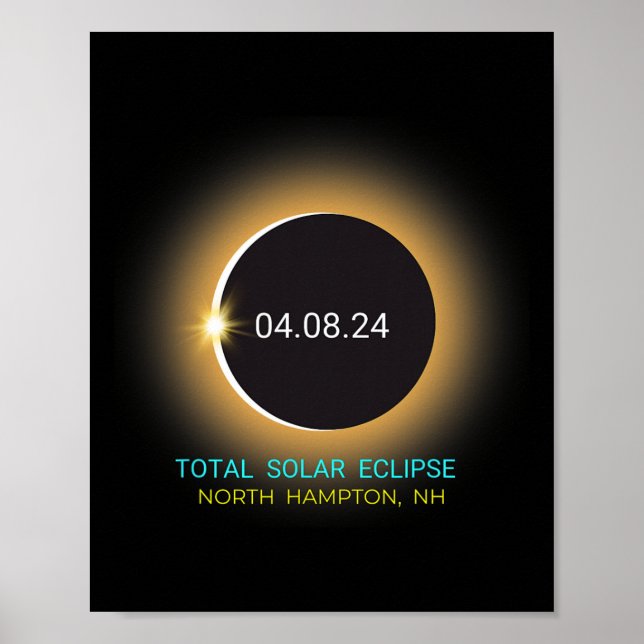 Hampton Nh Total Solar Eclipse 040824 New Hampshir Poster (Front)