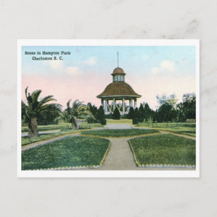 Hampton Park, Charleston SC Vintage Postcard
