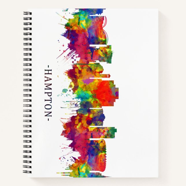 Hampton Virginia Skyline Notebook (Front)