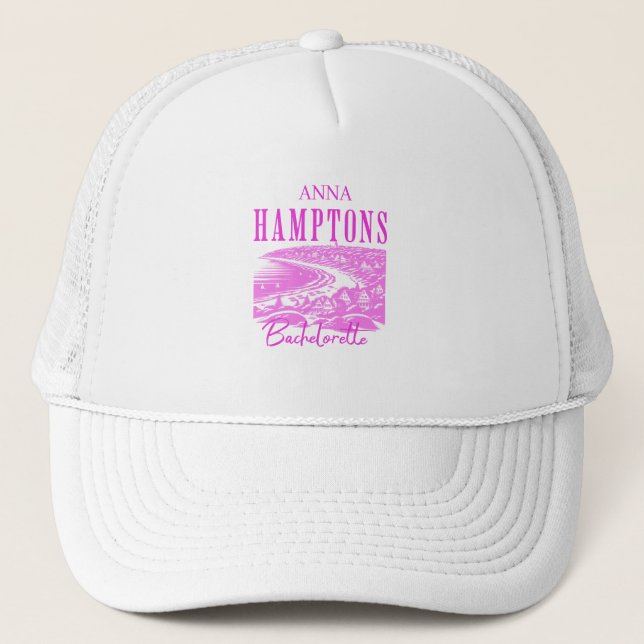 hamptons bachelorette trucker hat (Front)