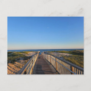 Hamptons Beach Sand Ocean Boardwalk Postcard