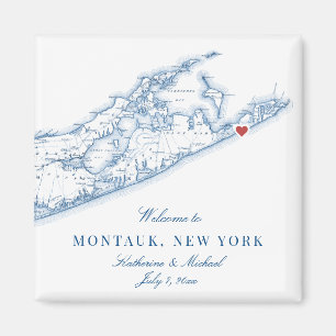 Hamptons Montauk Destination Wedding Favour Magnet