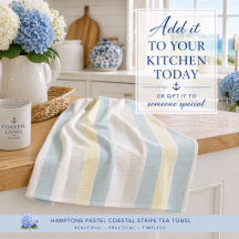 Hamptons Pastel Coastal Stripe Boutique