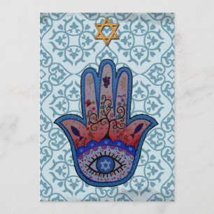Hamsa Bar Bat Mitzvah Invitation