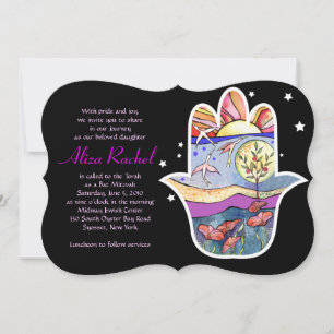 HAMSA BEAUTY Bat Mitzvah Invitation