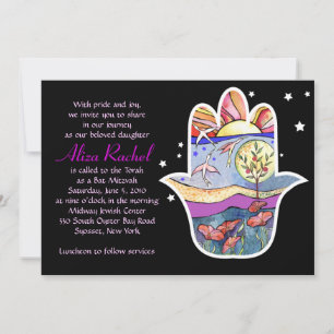 HAMSA BEAUTY Bat Mitzvah Invitation