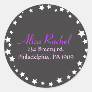 HAMSA BEAUTY Bat Mitzvah Invitation Classic Round Sticker