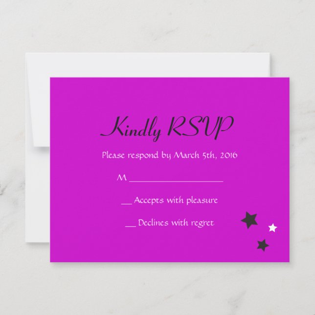 HAMSA BEAUTY Bat Mitzvah Invitation Reply Card (Front)