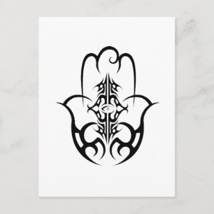 HAMSA - black and white Postcard