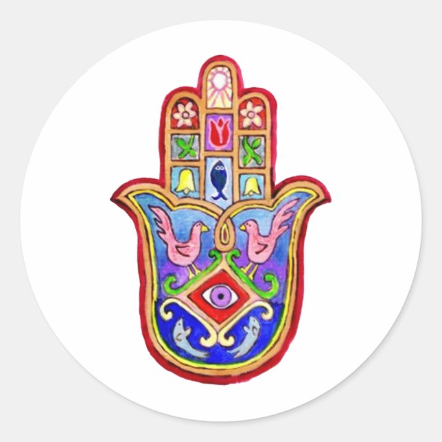 Hamsa Classic Round Sticker (Front)