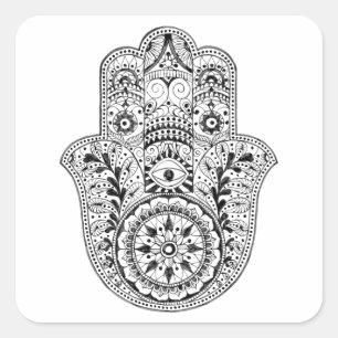 Hamsa Coaster Square Sticker