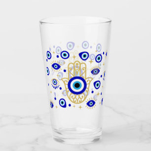 Hamsa Evil Eye   Glass