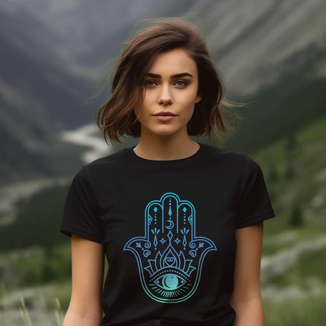 Hamsa Eye or Hand of Fatima Evil Eye Protection T-Shirt (Creator Uploaded)