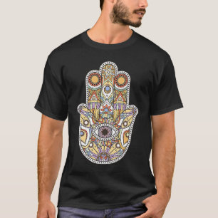 Hamsa Fatima Hand Yoga Graphic T-Shirt