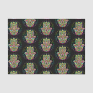 Hamsa Fatma Hand Psychedelic Art Tissue Paper