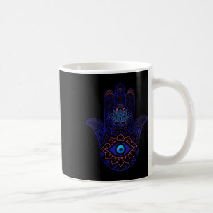 Hamsa Hand Blue Evil Eye Yoga - Spiritual Symbol O Coffee Mug