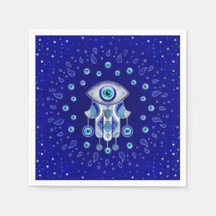 Hamsa Hand -Evil Eye Amulet Napkin