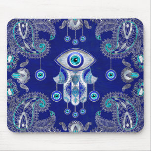 Hamsa Hand -Evil Eye Amulet Ornament Mouse Mat
