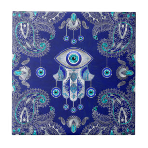 Hamsa Hand -Evil Eye Amulet Ornament Tile