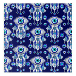Hamsa Hand -Evil Eye Pattern Acrylic Print