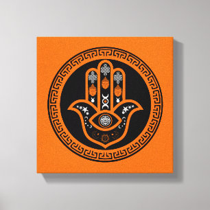 Hamsa Hand Evil Eye Protection Canvas Print