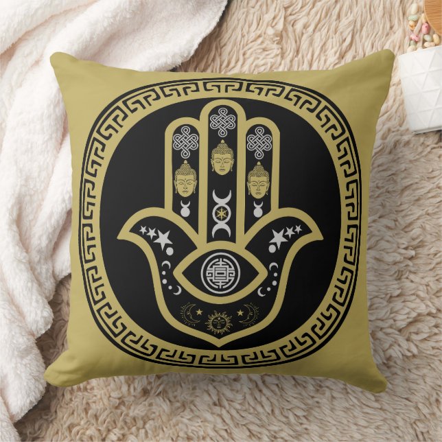 Hamsa Hand Evil Eye Protection Cushion (Blanket)