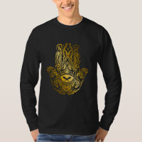 Hamsa Hand Golden Arabic Amulet