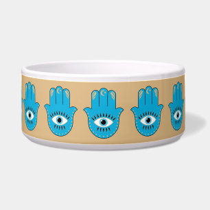 Hamsa Hand Greek Evil Eye Blue