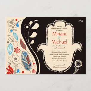 HAMSA HAND Jewish Wedding Invitation