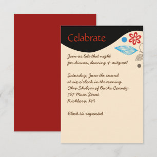 HAMSA HAND Jewish Wedding Invitation Party Card