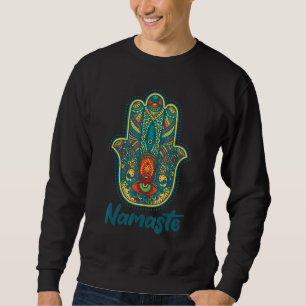 Hamsa Hand Namaste Hinduism Yoga Arab Sweatshirt