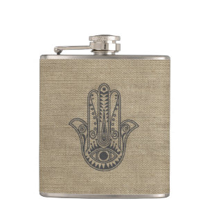 HAMSA Hand of Fatima symbol amulet Hip Flask