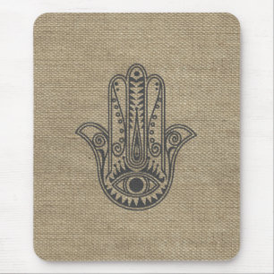 HAMSA Hand of Fatima symbol amulet Mouse Mat
