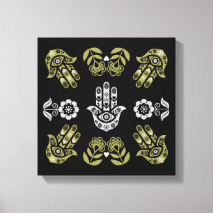 Hamsa Hand Protection Art Canvas Print